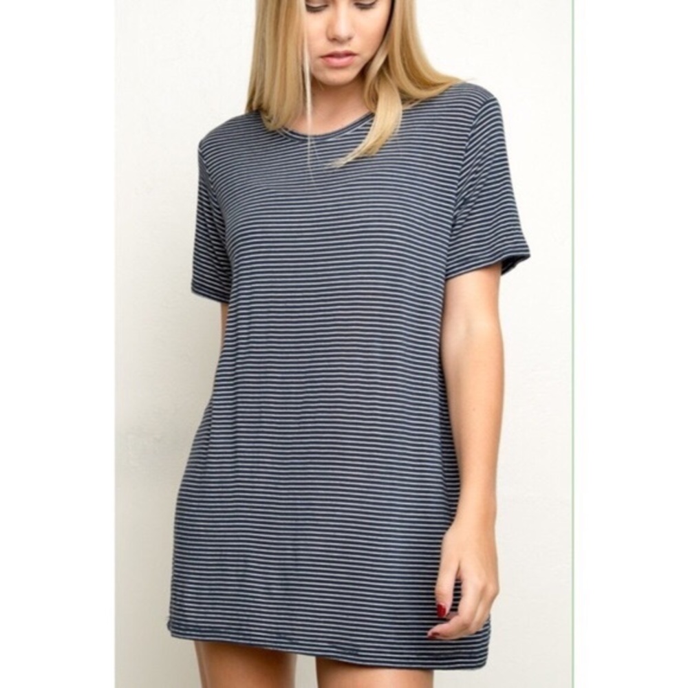 Brandy Melville Gray T- shirt Dress